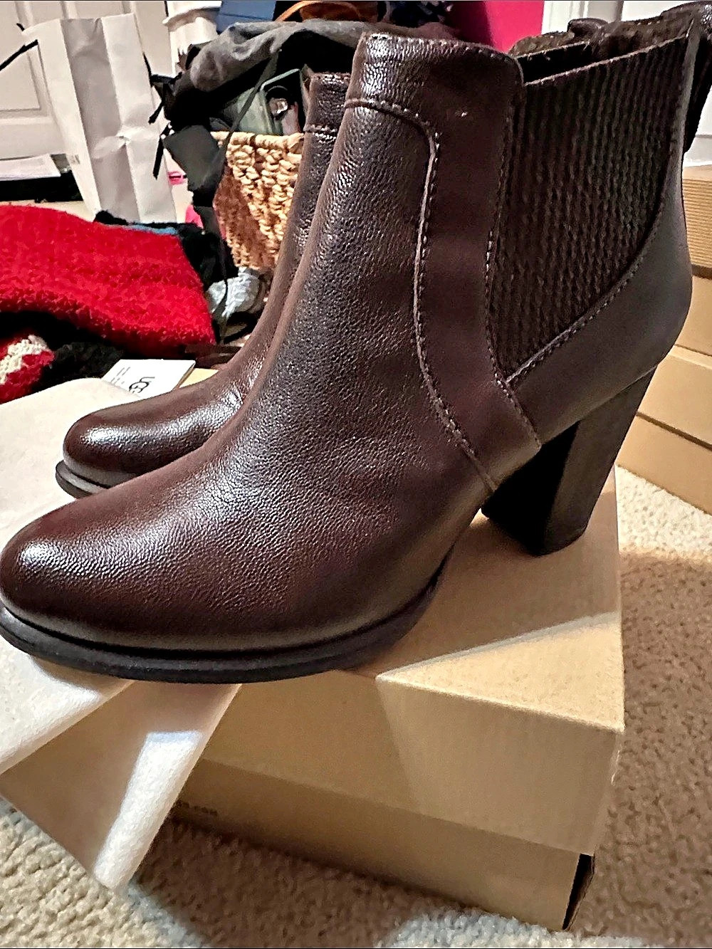 UGG Cobie II Women's Brown Heeled Ankle Boots US 8.5